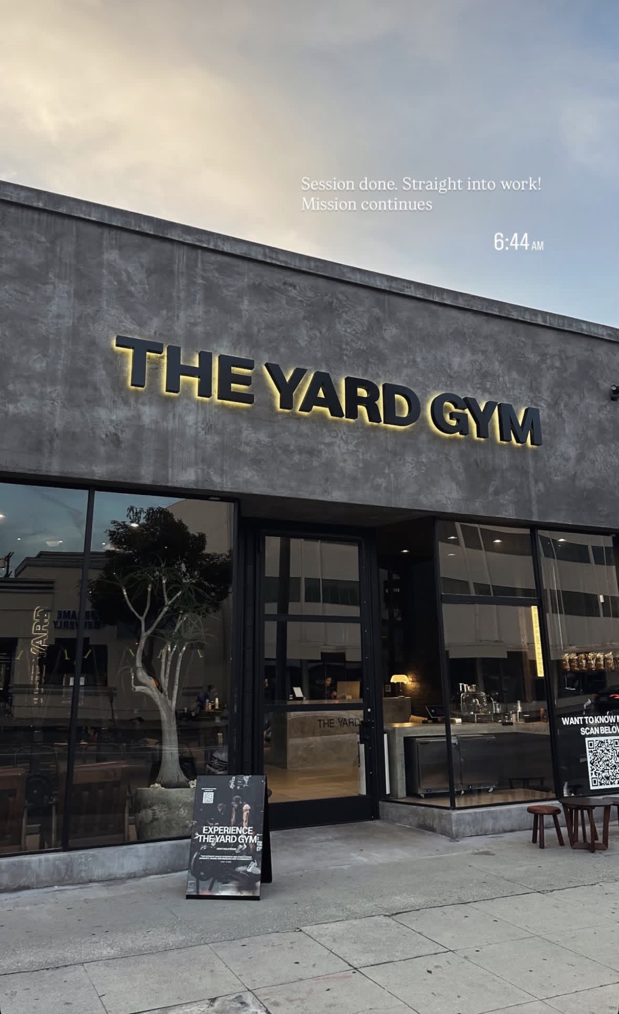 The Yard Gym West Hollywood — concrete facade